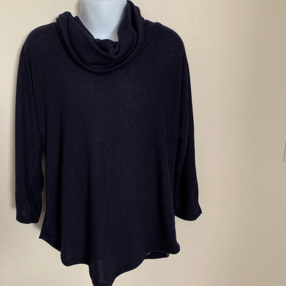 Copper Key Blue Girls Cowl Neck Sweater
